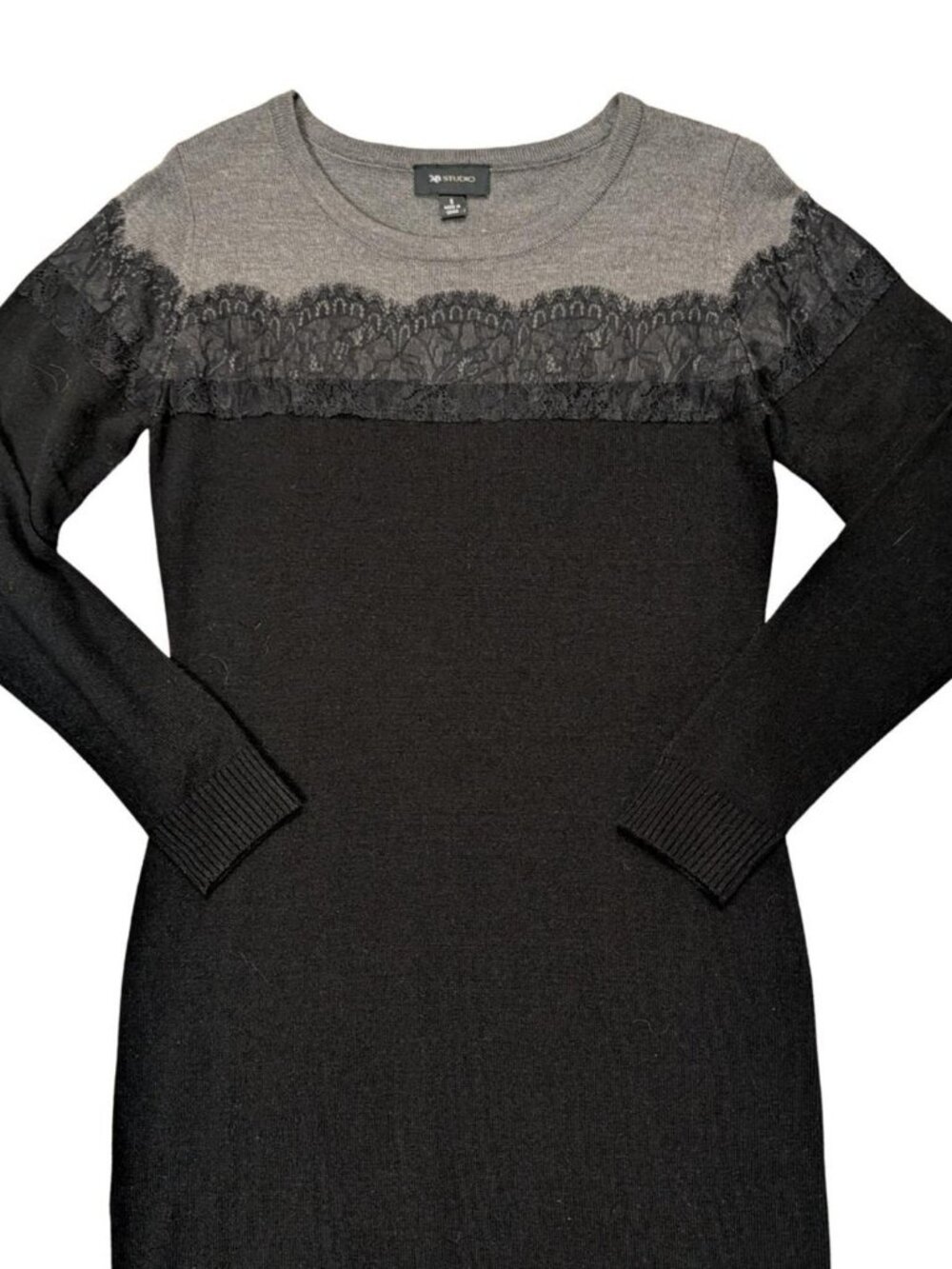 colorblock sweater dress